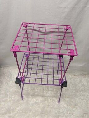 2pc Pink & Purple Wire Storage Locker Shelf